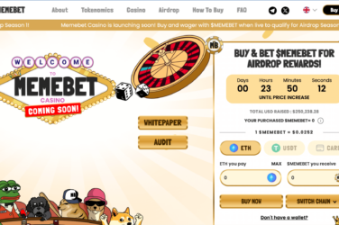 Web3’s First Meme Coin Casino Memebet Token Raises $250K in Launch Week