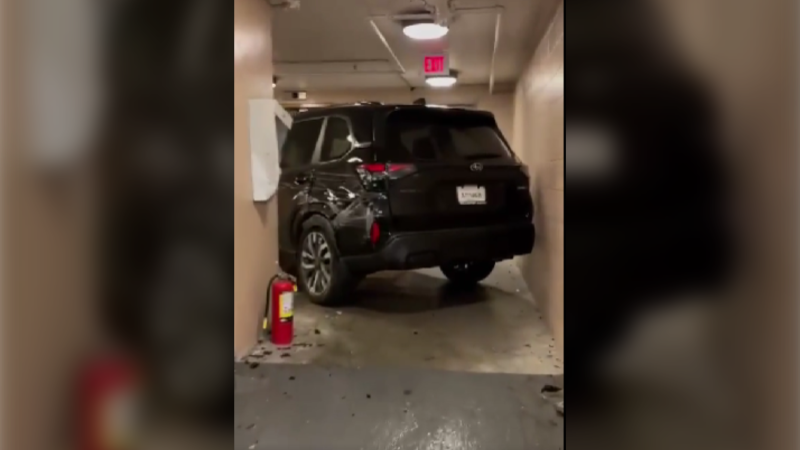 American woman gets SUV stuck in elevator bay at B.C. casino