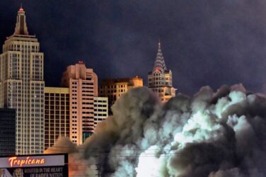 Watch: Las Vegas says goodbye to the Tropicana with a flashy casino implosion